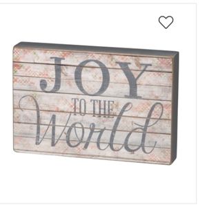 Block Sign - Joy To The World